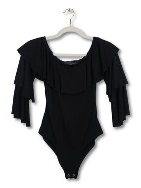 Touch Me off the shoulder ruffle bodysuit